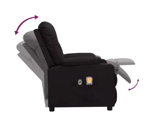 Elektrisks Masāžas Krēsls, Melna Mākslīgā Āda Vidaxl