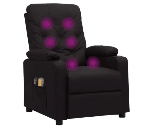 Elektrisks Masāžas Krēsls, Melna Mākslīgā Āda Vidaxl