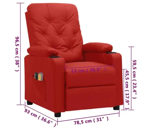 Elektriline Massaažitool, Veinipunane, Kunstnahk