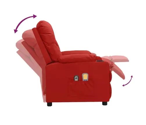 Elektriline Massaažitool, Veinipunane, Kunstnahk