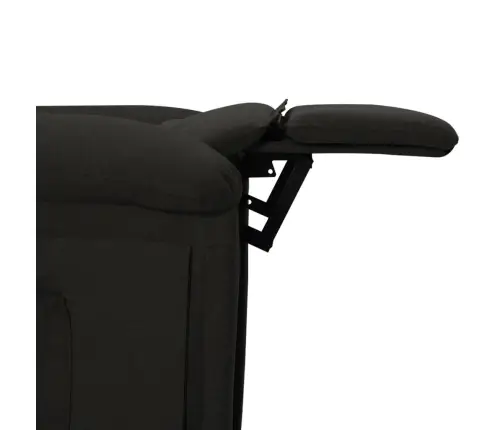 Elektrisks Atpūtas Krēsls, Atgāžams, Melns Audums Vidaxl