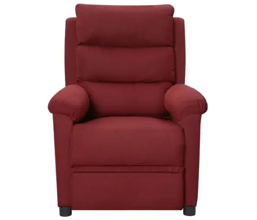 Elektrinis Atlošiamas Krėslas, Raudonojo Vyno Spalvos, Audinys