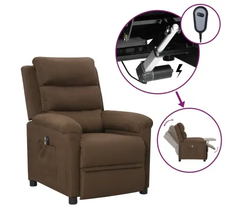 Elektriline Tugitool, Pruun, Kangas