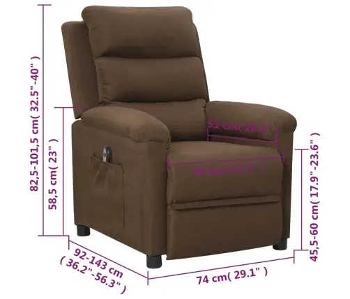 Elektriline Tugitool, Pruun, Kangas