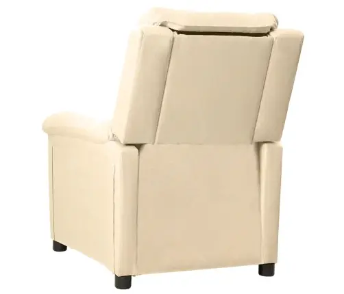 Elektrisks Atpūtas Krēsls, Atgāžams, Krēmkrāsas Audums Vidaxl
