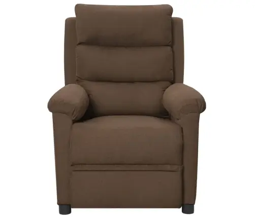 Elektrisks Masāžas Krēsls, Brūns Audums Vidaxl