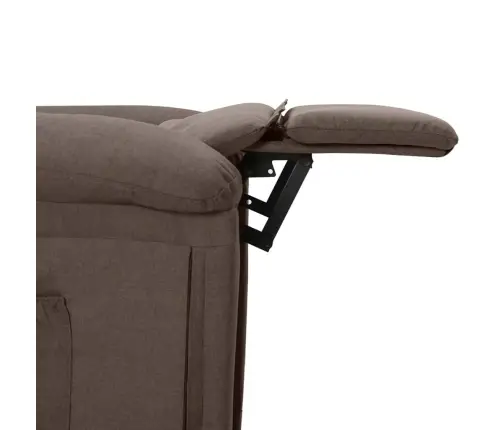 Elektrisks Masāžas Krēsls, Pelēkbrūns Audums Vidaxl