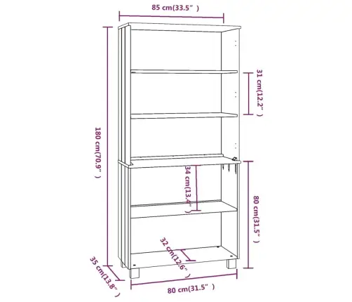 Komoda Hamar, Baltos Spalvos, Pušies Medienos Masyvas