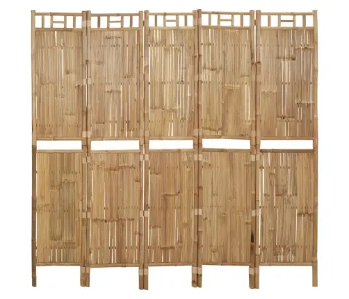 5-Paneļu Istabas Aizslietnis, Bambuss, 200X180 Cm Vidaxl