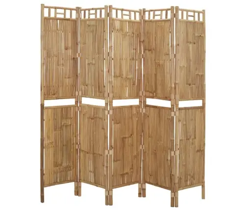 5-Paneļu Istabas Aizslietnis, Bambuss, 200X180 Cm Vidaxl