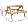 Piknika Galds, 115X115X81 Cm, Bambuss Vidaxl