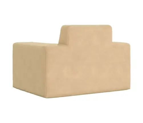 Vaikiška Sofa, Kreminės Spalvos, Minkštas Pliušas