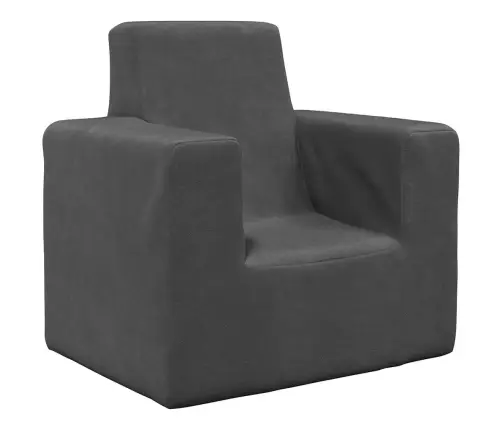 Vaikiška Sofa, Antracito Spalvos, Minkštas Pliušas