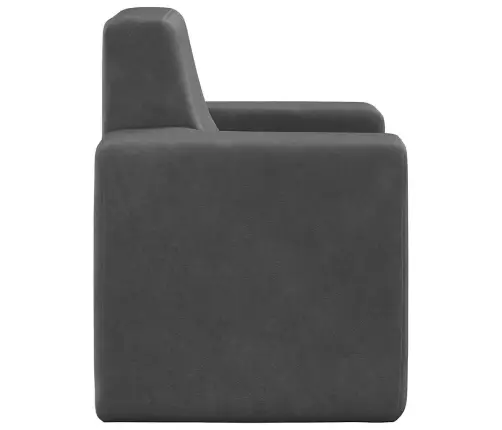 Vaikiška Sofa, Antracito Spalvos, Minkštas Pliušas