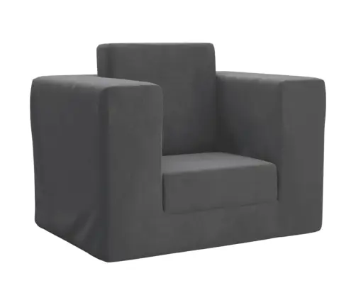 Vaikiška Sofa-Lova, Antracito Spalvos, Minkštas Pliušas
