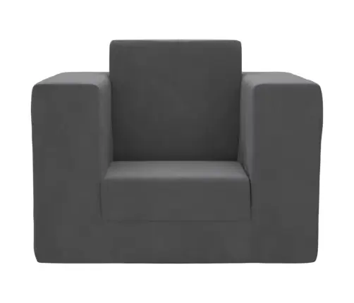 Vaikiška Sofa-Lova, Antracito Spalvos, Minkštas Pliušas