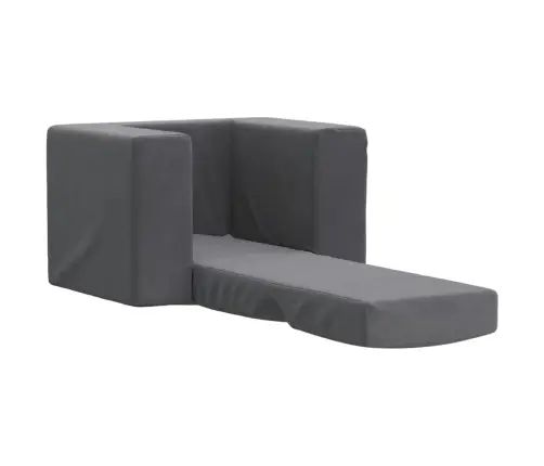 Vaikiška Sofa-Lova, Antracito Spalvos, Minkštas Pliušas