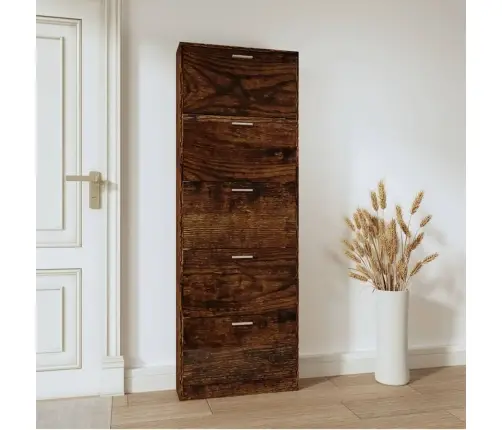 Spintelė Batams, Dūminio Ąžuolo, 59X17X169cm Apdirbta Mediena