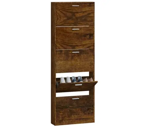 Spintelė Batams, Dūminio Ąžuolo, 59X17X169cm Apdirbta Mediena