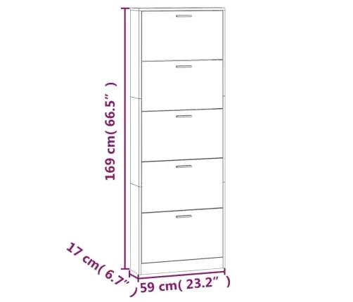 Kingakapp, Hall Sonoma Tamm, 59X17X169 cm Tehispuit