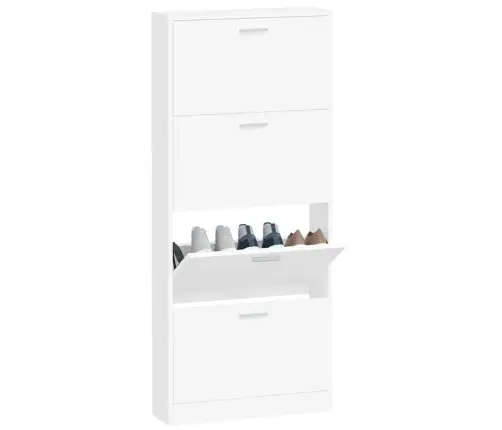 Jalatsikapp, Valge, 59 X 17 X 150 cm Tehispuit