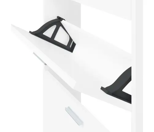 Jalatsikapp, Valge, 59 X 17 X 150 cm Tehispuit