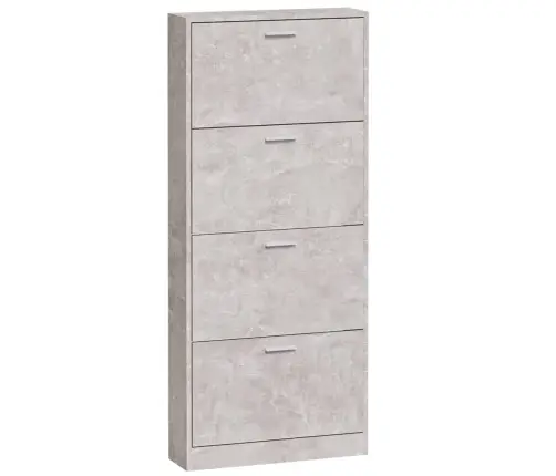 Apavu Plaukts, Betona Pelēks, 59X17X150 Cm, Inženierijas Koks Vidaxl