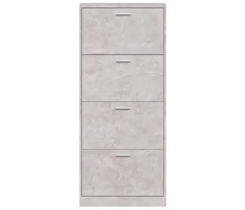 Apavu Plaukts, Betona Pelēks, 59X17X150 Cm, Inženierijas Koks Vidaxl