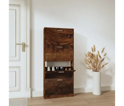 Apavu Plaukts, Ozolkoka Krāsa, 59X17X150 Cm, Inženierijas Koks Vidaxl