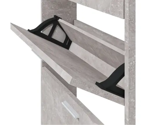 Spintelė Batams, Betono Pilka, 59X17X108cm Apdirbta Mediena