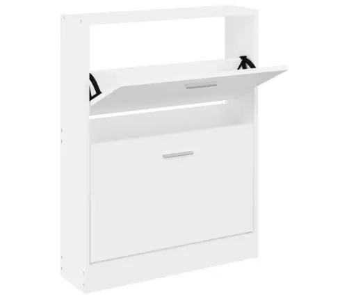 Apavu Skapītis, Balts, 59X17X81 Cm, Inženierijas Koks Vidaxl