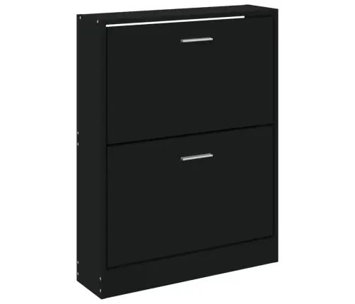 Jalatsikapp, Must, 59 X 17 X 81 cm Tehispuit