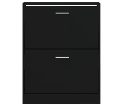 Jalatsikapp, Must, 59 X 17 X 81 cm Tehispuit