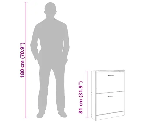 Spintelė Batams, Juodos Spalvos, 59X17X81cm Apdirbta Mediena