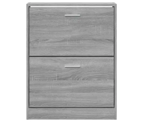 Apavu Plaukts, Pelēcīga Ozolkoka,59X17X81 Cm,Inženierijas Koks Vidaxl