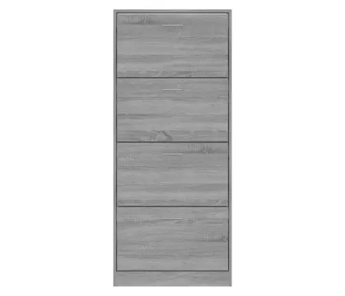 Apavu Plaukts, Pelēcīga Ozolkoka,63X24X147 Cm,Inženierijas Koks Vidaxl