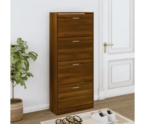 Apavu Plaukts, Ozolkoka Krāsa, 63X24X147 Cm, Inženierijas Koks Vidaxl