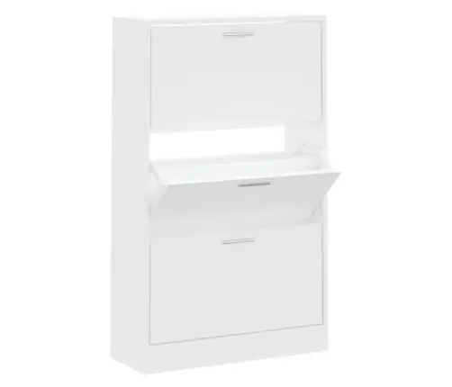 Apavu Skapītis, Balts, 63X24X103 Cm, Inženierijas Koks Vidaxl