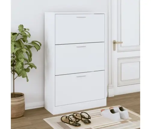 Apavu Skapītis, Balts, 63X24X103 Cm, Inženierijas Koks Vidaxl