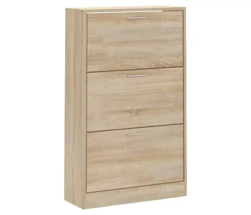 Apavu Plaukts, Ozolkoka Krāsa, 63X24X103 Cm, Inženierijas Koks Vidaxl