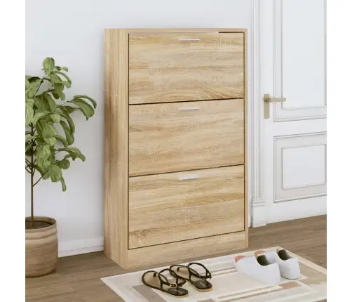 Apavu Plaukts, Ozolkoka Krāsa, 63X24X103 Cm, Inženierijas Koks Vidaxl