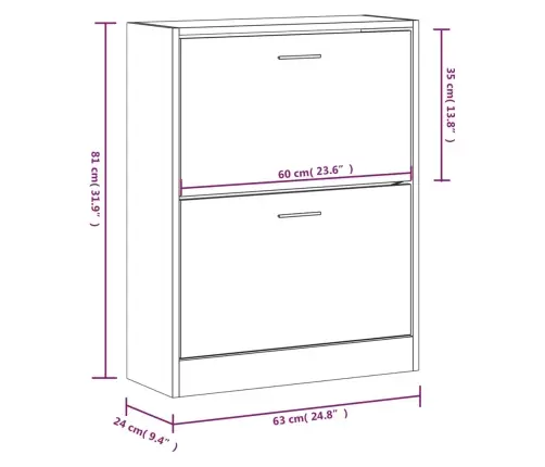 Jalatsikapp, Must, 63 X 24 X 81 cm Tehispuit