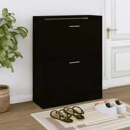 Jalatsikapp, Must, 63 X 24 X 81 cm Tehispuit