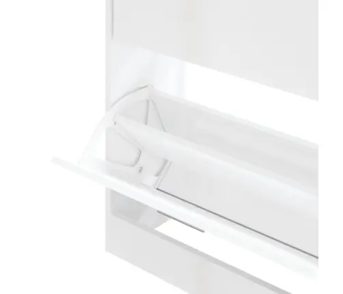 Apavu Skapītis, Spīdīgi Balts, 63X24X81 Cm, Inženierijas Koks Vidaxl