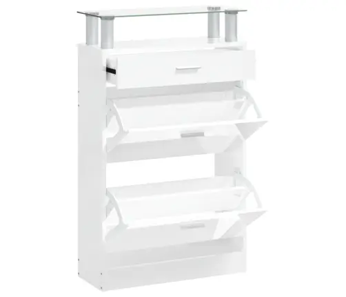 Spintelė Batams, Balta, 63X24X104cm Apdirbta Mediena, Blizgi