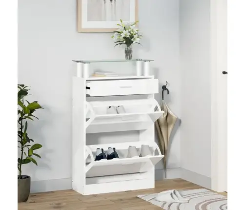 Spintelė Batams, Balta, 63X24X104cm Apdirbta Mediena, Blizgi