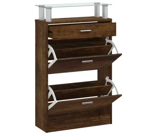 Apavu Plaukts, Ozolkoka Krāsa, 63X24X104 Cm, Inženierijas Koks Vidaxl