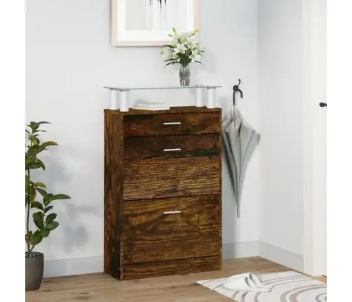 Apavu Plaukts, Ozolkoka Krāsa, 63X24X104 Cm, Inženierijas Koks Vidaxl