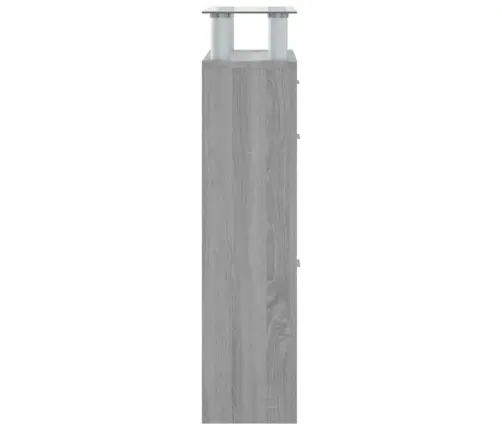 Apavu Plaukts, Pelēcīga Ozolkoka,63X24X104 Cm,Inženierijas Koks Vidaxl