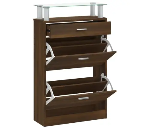 Spintelė Batams, Ruda Ąžuolo, 63X24X104cm Apdirbta Mediena